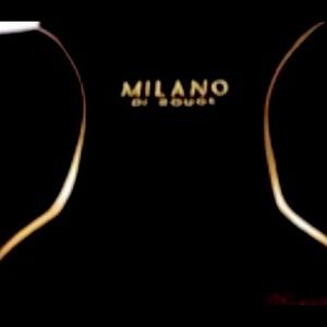 Milano Di Rouge Black trimmed in Gold short dress